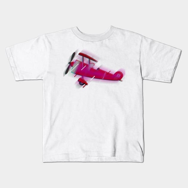 Cool Airplane Kids T-Shirt by denissmartin2020